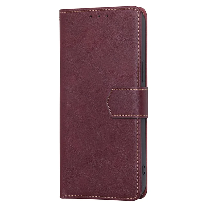 For Xiaomi Civi 3 5G Wallet Stand Phone Case RFID Blocking PU Leather Shell Cowhide Texture Cover - Wine Red