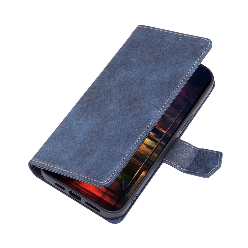 For Xiaomi Civi 3 5G Wallet Stand Phone Case RFID Blocking PU Leather Shell Cowhide Texture Cover - Blue