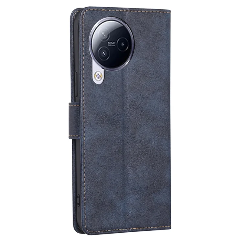 For Xiaomi Civi 3 5G Wallet Stand Phone Case RFID Blocking PU Leather Shell Cowhide Texture Cover - Blue