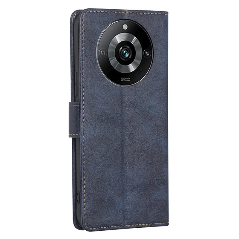 For Realme 11 Pro+ 5G / 11 Pro 5G Cowhide Texture Wallet Phone Case RFID Blocking Leather Stand Cover - Blue