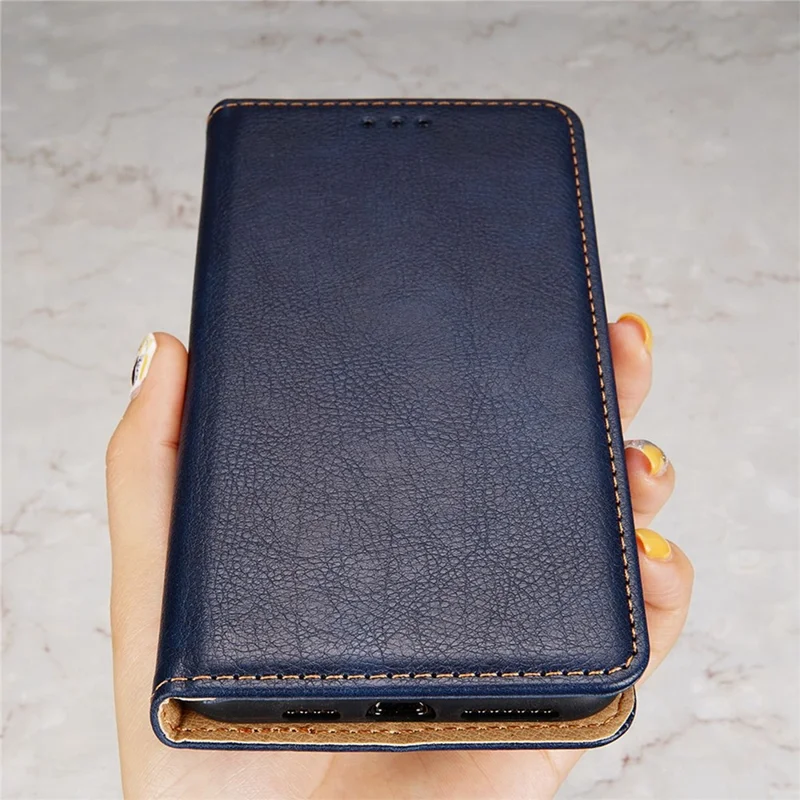 For Xiaomi Civi 3 5G Smartphone Case Stand Wallet PU Leather Phone Shell Solid Color Cover - Blue