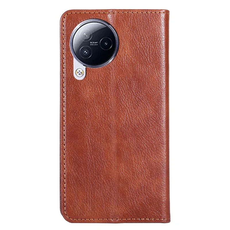 Чехол-подставка из искусственной кожи для смартфона Xiaomi Civi 3 5G - Коричневый