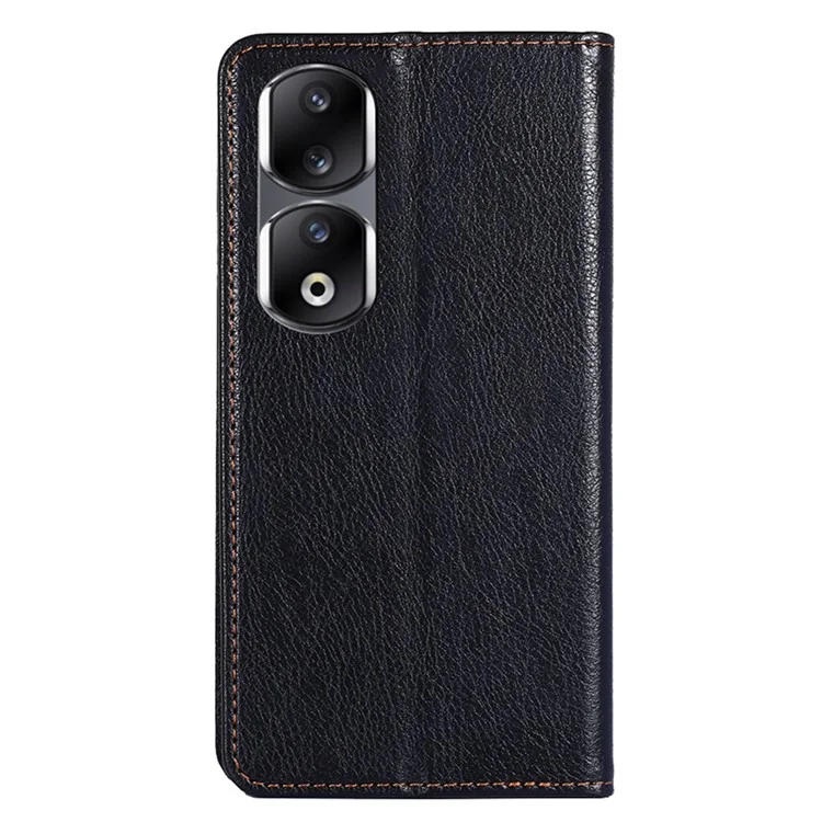 Magnetic Phone Cover For Honor 90 Pro , Anti-Scratch Phone Case Stand Wallet PU Leather Shell - Black