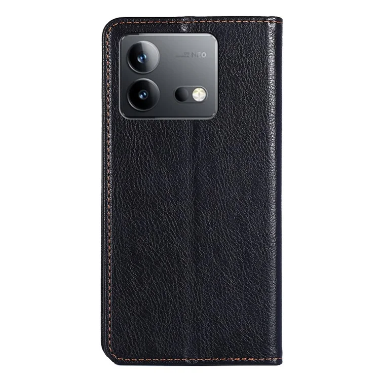 Für vivo iQOO Neo8 5G / Neo8 Pro 5G Stand Wallet Cover Magnetic Phone Case PU Leather + TPU Phone Shell - Schwarz