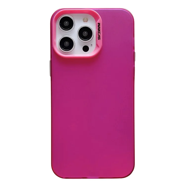 Capa Acrylic TPU à prova de choques para iPhone 15 Pro Max Capa de telefone anti-queda com cor gradiente - Vermelho