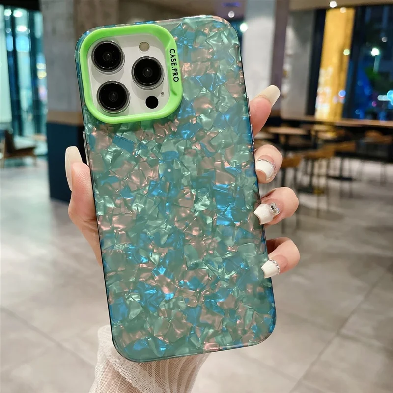 Protective Phone Case for iPhone 14 Pro Max Shell Texture Anti-Drop Acrylic PC Phone Cover - Green