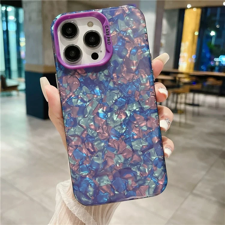Shell Texture Phone Case für iPhone 13 Pro Max 6.7 Zoll stoßfest, kratzfest, Acryl-PC-Handyhülle - Lila