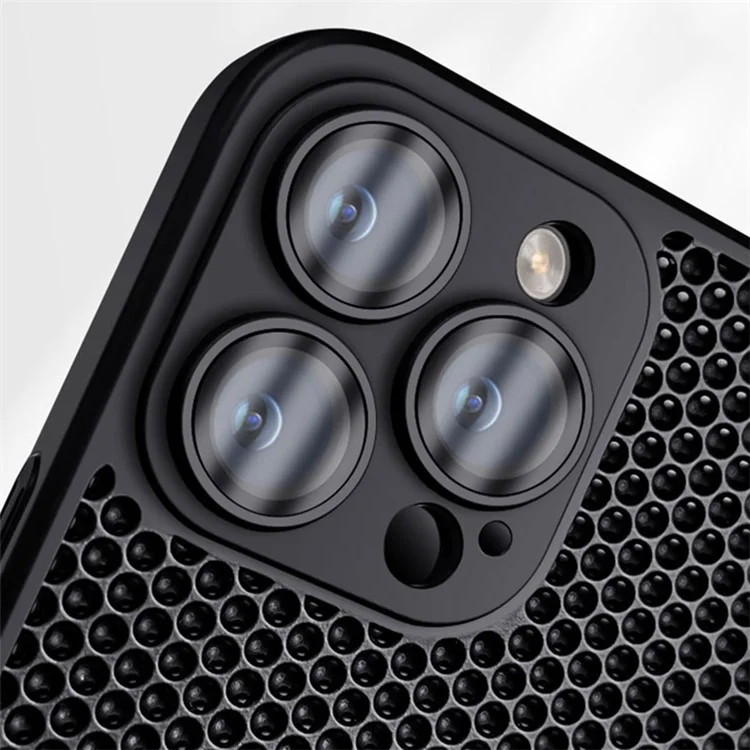 KSTDESIGN Icenets Series Phone Cover for iPhone 15 Pro Max , Heat Dissipation Hard PC Case with Lens Film - Purple