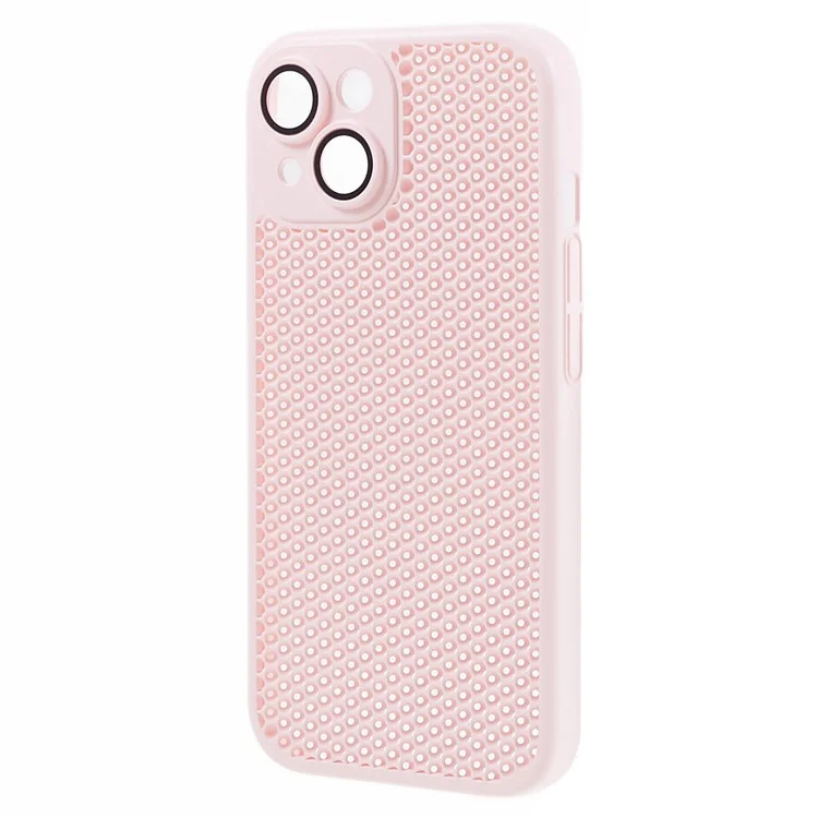 Coque de protection KSTDESIGN Icenets Series pour iPhone 15 Plus avec dissipation de chaleur et film de protection pour l'objectif - Rose