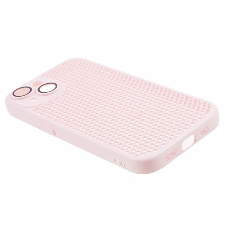Coque de protection KSTDESIGN Icenets Series pour iPhone 15 Plus avec dissipation de chaleur et film de protection pour l'objectif - Rose