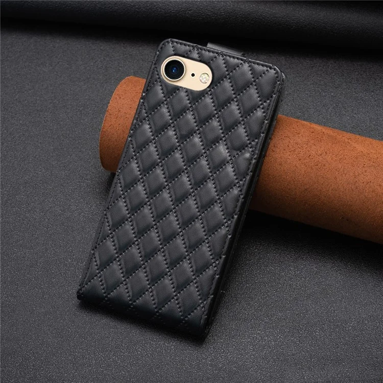 BF30 Phone Case for iPhone 6 / 6s / 7 / 8 4.7-inch Imprinted Leather Vertical Flip Card Holder Anti-drop Stand Cover - Black