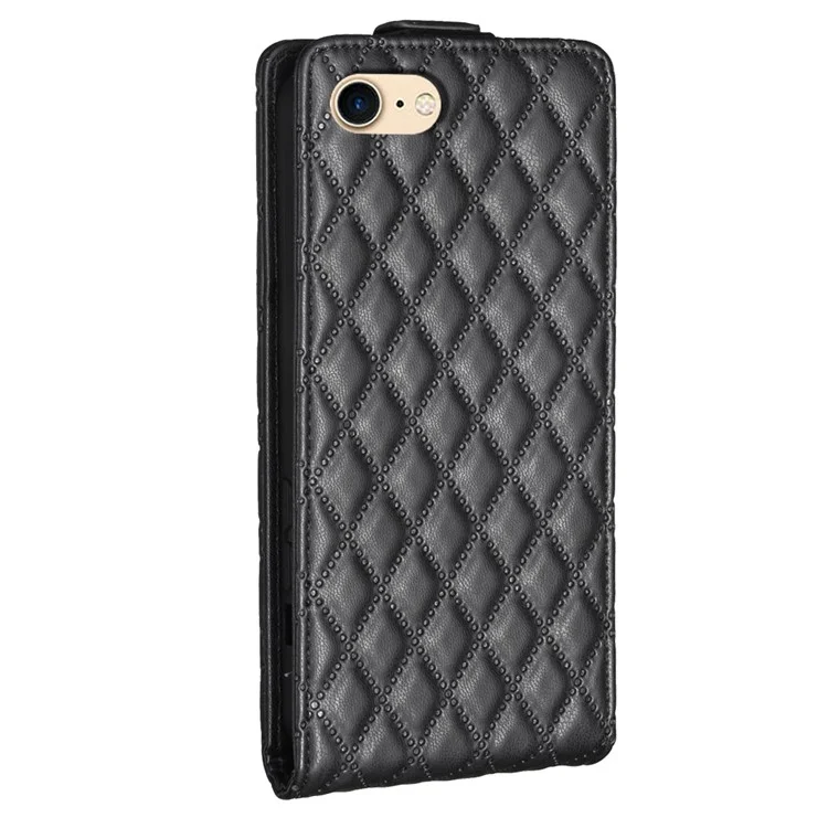 BF30 Phone Case for iPhone 6 / 6s / 7 / 8 4.7-inch Imprinted Leather Vertical Flip Card Holder Anti-drop Stand Cover - Black