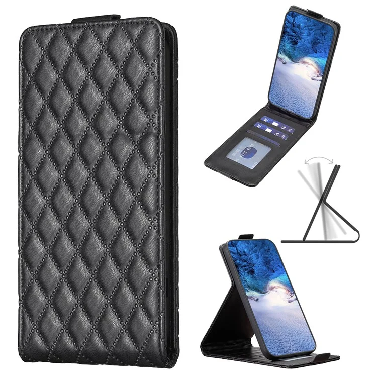 BF30 For Google Pixel 7a Vertical Flip PU Leather Phone Case Imprinted Anti-drop Cover with Card Slots - Black