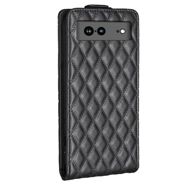 BF30 For Google Pixel 7a Vertical Flip PU Leather Phone Case Imprinted Anti-drop Cover with Card Slots - Black