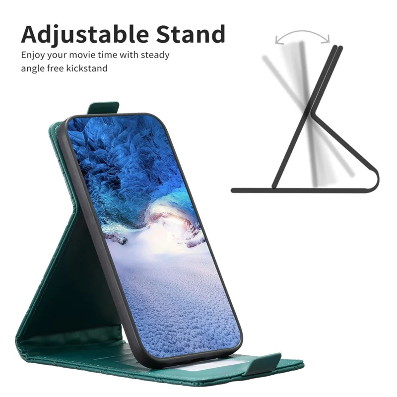 BF30 For Google Pixel 7a Vertical Flip PU Leather Phone Case Imprinted Anti-drop Cover with Card Slots - Green