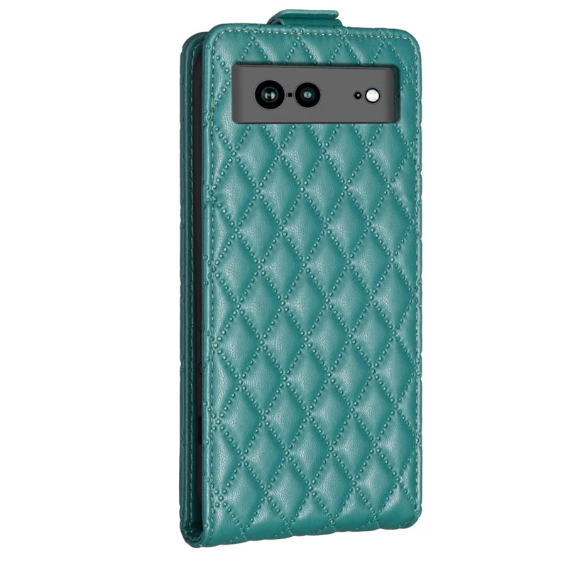 BF30 For Google Pixel 7a Vertical Flip PU Leather Phone Case Imprinted Anti-drop Cover with Card Slots - Green