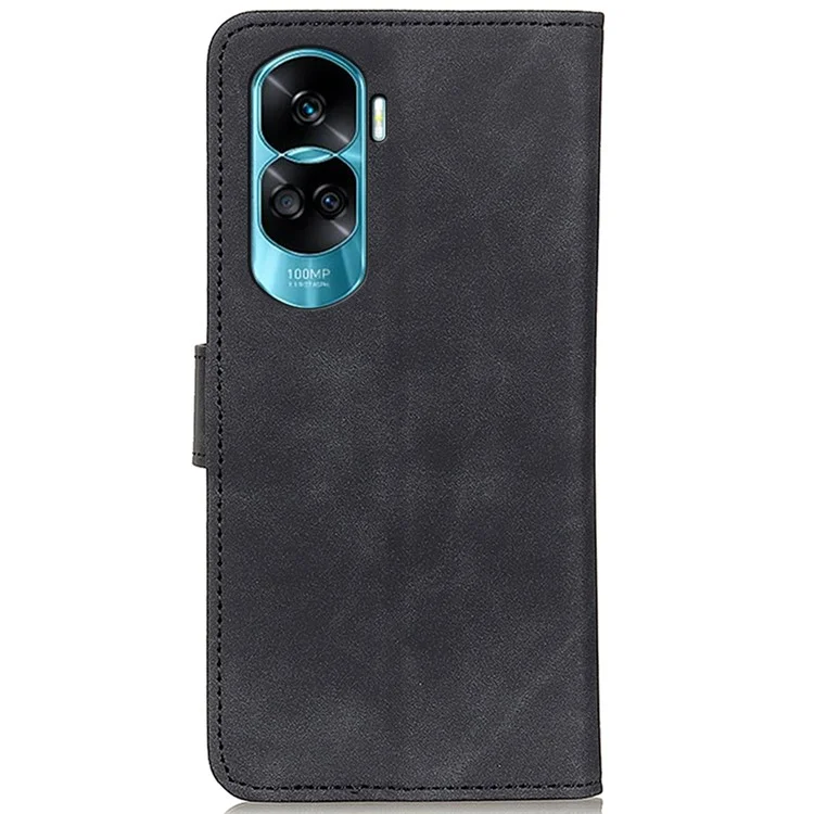 KHAZNEH For Honor X50i 5G / 90 Lite 5G Retro Texture Leather Flip Folio Case Stand Wallet Protective Phone Cover - Negro