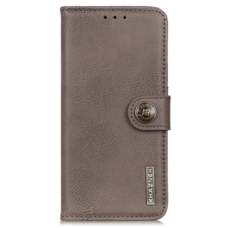 KHAZNEH For Honor X50i 5G / 90 Lite 5G Wallet Case Stand PU Leather Cowhide Texture Phone Cover - Khaki