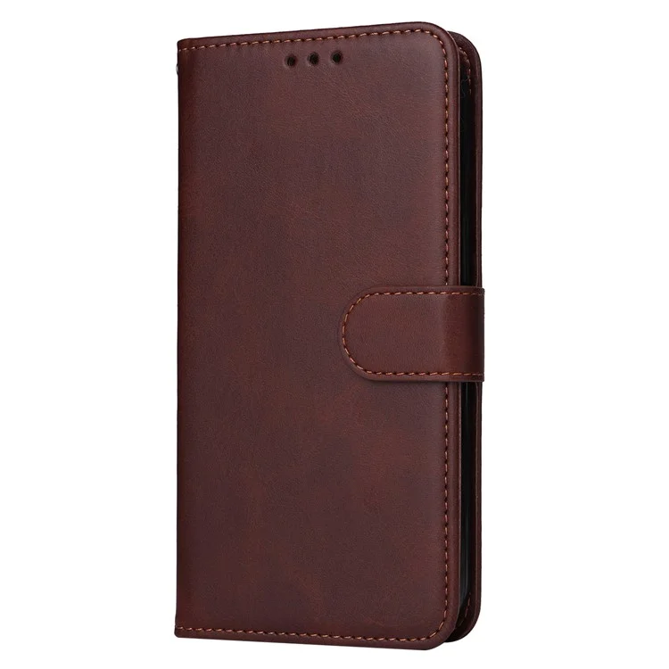 Per Samsung Galaxy S23 FE Custodia Flip per Telefono Antiurto in Pelle PU Custodia Portafoglio con Supporto Texture Vitello - Marrone