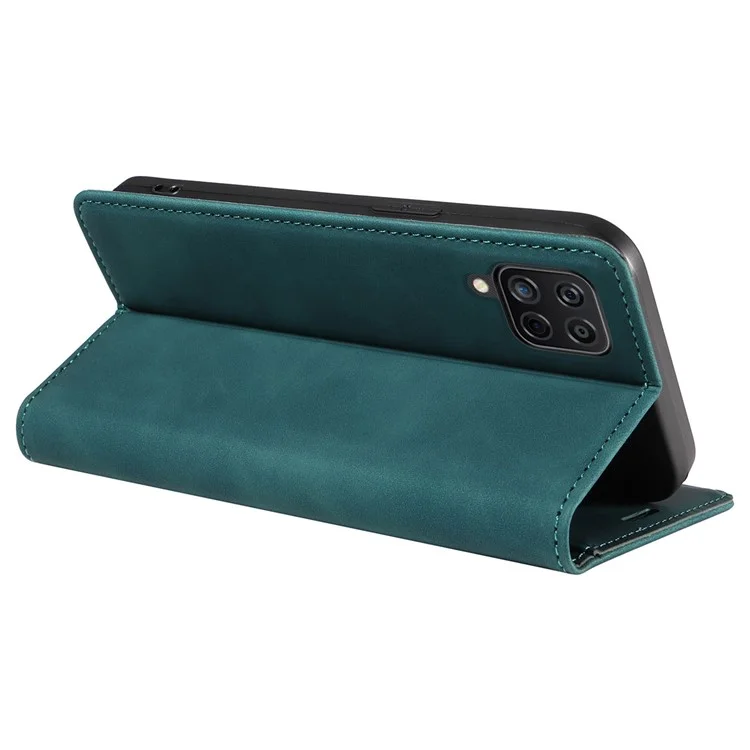 BETOPNICE 003 para Samsung Galaxy A12 / M12 / F12 Funda de Cuero Sintético con Tapa y Soporte Bloqueo RFID Cartera - Verde