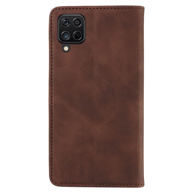 BETOPNICE 003 For Samsung Galaxy A12 / M12 / F12 PU Leather Flip Cover Stand Phone Case RFID Blocking Wallet - Brown