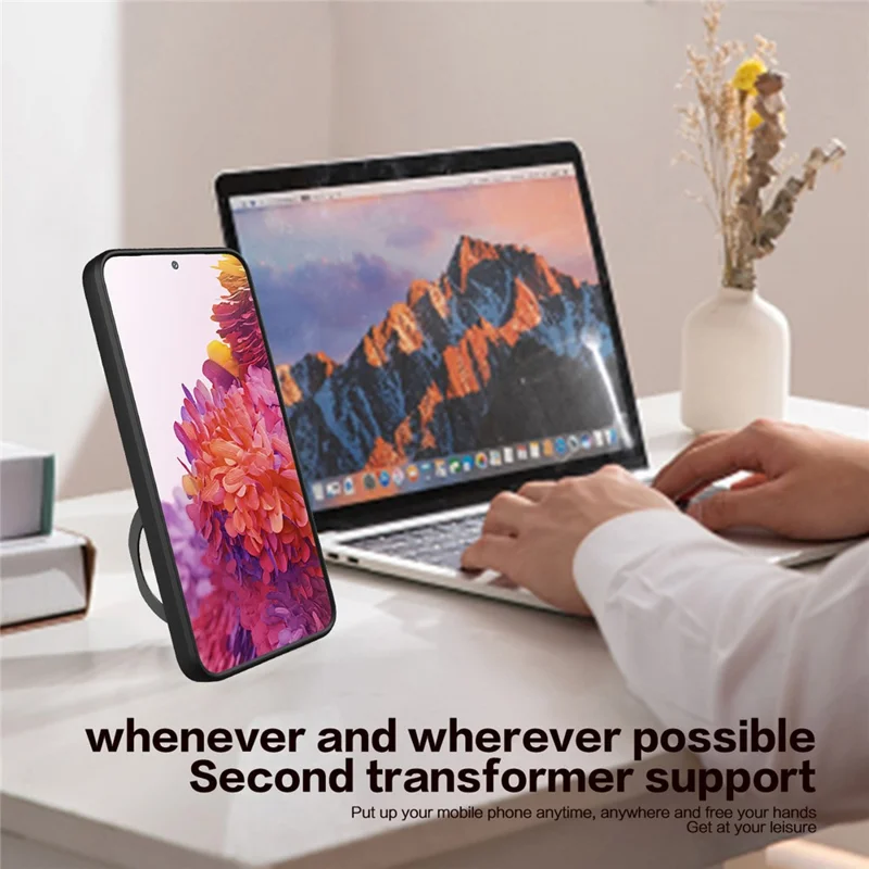 Kickstand Case for Samsung Galaxy S20 FE / S20 FE 5G / S20 FE 2022 / S20 Lite , Slide Camera Lid PC+TPU Phone Cover - Red