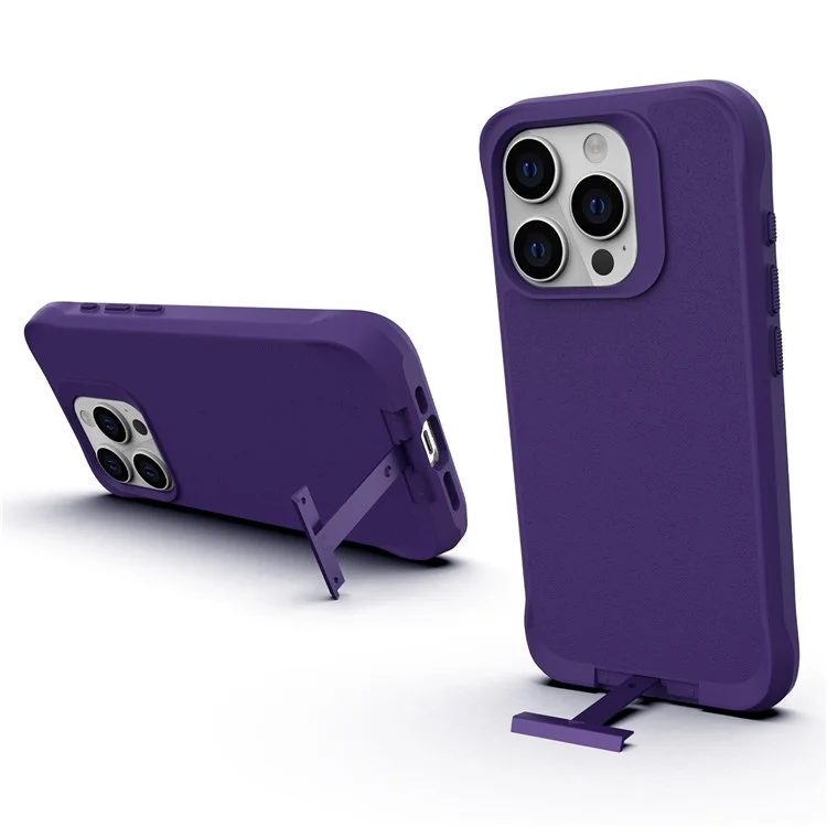 Taurustar -serie Für Iphone 14 Pro Case PC+TPU Magnetic Phone Cover Mit Kickstand - Dunkelviolett