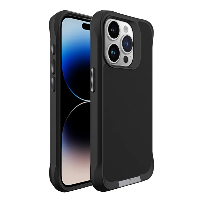 Taurustar Serie für iPhone 14 Pro Max / 13 Pro Max Rückseite Kompatibel mit MagSafe Mikrofaserfutter PC+TPU Handy-Ständer-Case - Schwarz