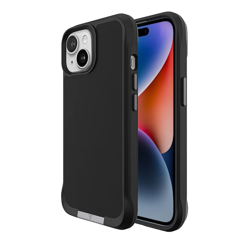 Taurustar Series For iPhone 14 Plus Compatible with MagSafe Drop Proof PC+TPU Phone Case with Kickstand - Black
