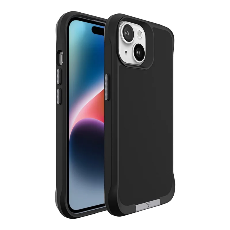 Taurustar Series For iPhone 14 Plus Compatible with MagSafe Drop Proof PC+TPU Phone Case with Kickstand - Black