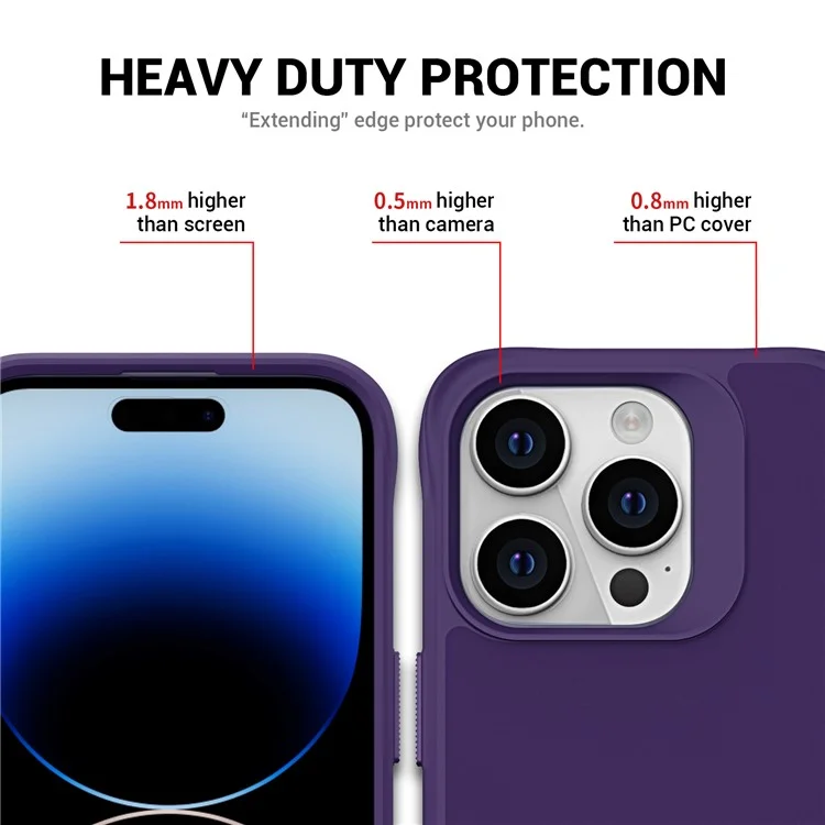 Serie Taurustar Per Iphone 15 Pro Case Kickstand Pc+copertura Tpu Compatibile Con Magsafe Back Shell - Viola Scuro