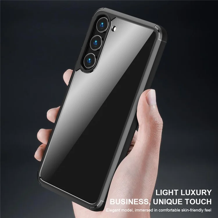 Defense Armor Series für Samsung Galaxy S23 Clear Phone Case TPU + PC Stoßfeste Schutzhülle - Schwarz