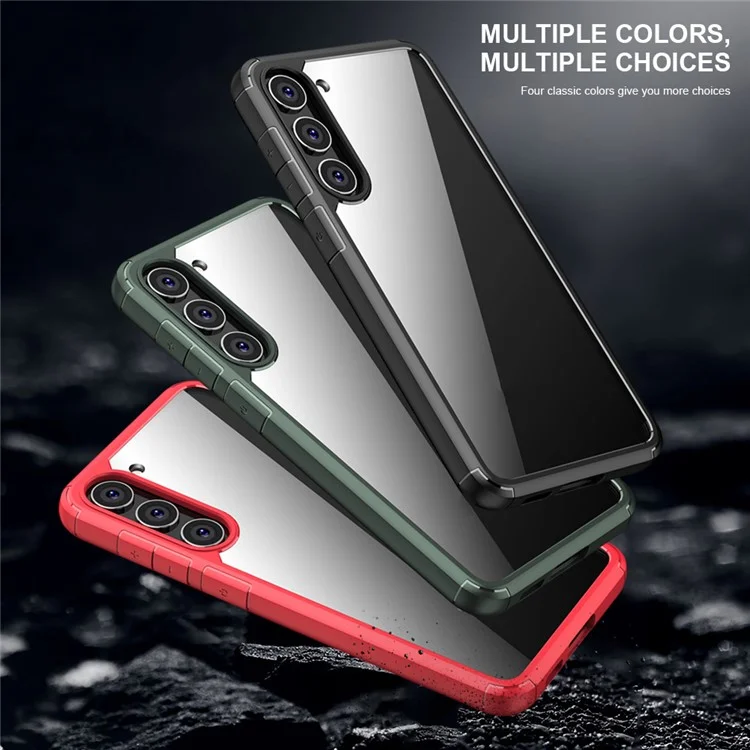 Defense Armor Series für Samsung Galaxy S23 Clear Phone Case TPU + PC Stoßfeste Schutzhülle - Schwarz