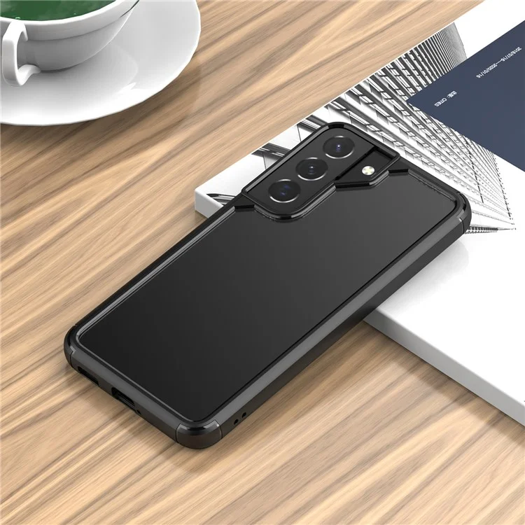 Defense Armor Series für Samsung Galaxy S22+ 5G Hybrid Clear Phone Case TPU + PC stoßfeste Abdeckung - Schwarz
