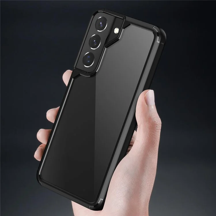 Defense Armor Series für Samsung Galaxy S22+ 5G Hybrid Clear Phone Case TPU + PC stoßfeste Abdeckung - Schwarz