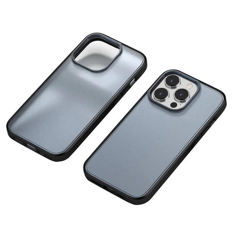 Magic Series for iPhone 14 Pro Max Translucent Frosted Cover TPU + PC Protective Phone Case - Blue