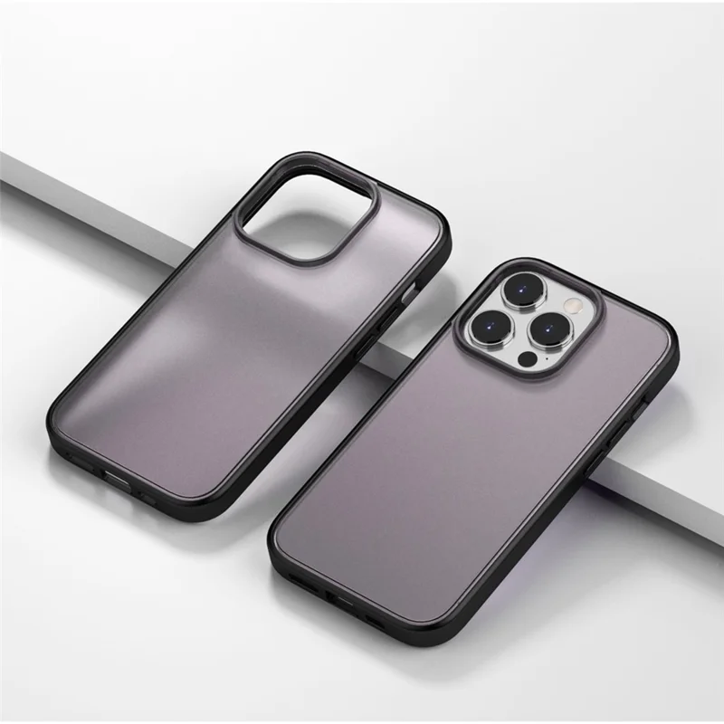 Phantom Series for iPhone 13 Pro Max TPU + PC Drop Protection Translucent Matte Phone Cover - Dark Purple