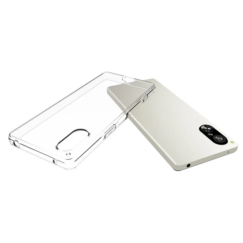 10 stk./pakke til Sony Xperia 5 V, gennemsigtig, fleksibel TPU-case med indvendig vandmærkefri tekstur, mobiltelefonbeskyttelse