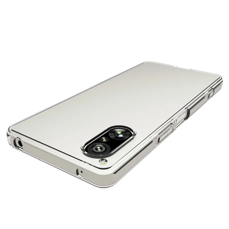 10 stk./pakke til Sony Xperia 5 V, gennemsigtig, fleksibel TPU-case med indvendig vandmærkefri tekstur, mobiltelefonbeskyttelse