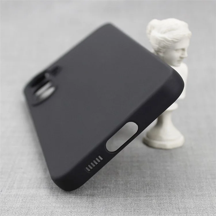 Cover per telefono opaca in TPU per Samsung Galaxy S23 FE, cover posteriore per telefono con tagli precisi - Nero