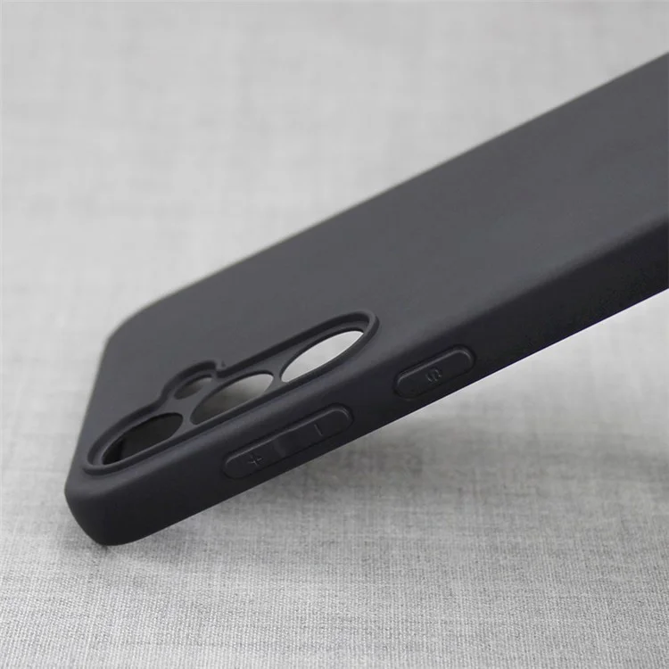 Cover per telefono opaca in TPU per Samsung Galaxy S23 FE, cover posteriore per telefono con tagli precisi - Nero