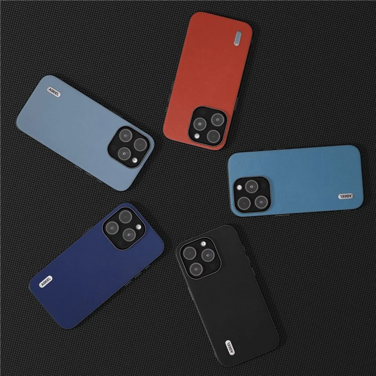 Защитный чехол ABEEL для iPhone 13 Pro Max 6.7 дюйма, текстурированная искусственная кожа + мягкий ТПУ, черный