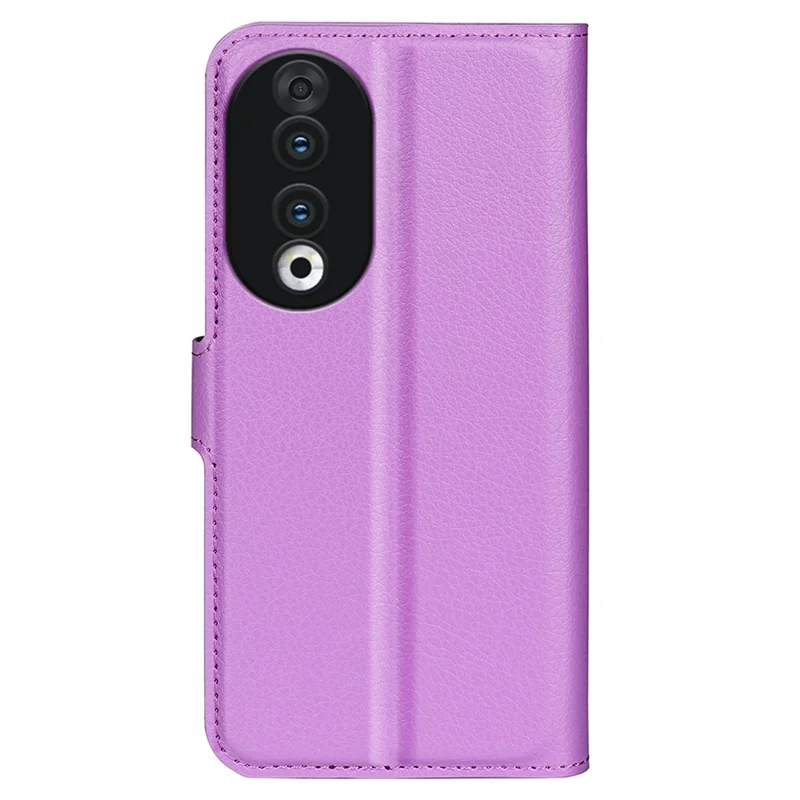 For Honor 90 Wallet Litchi Texture Shell Phone Cover Stand Mobile Phone PU Leather Case - Purple
