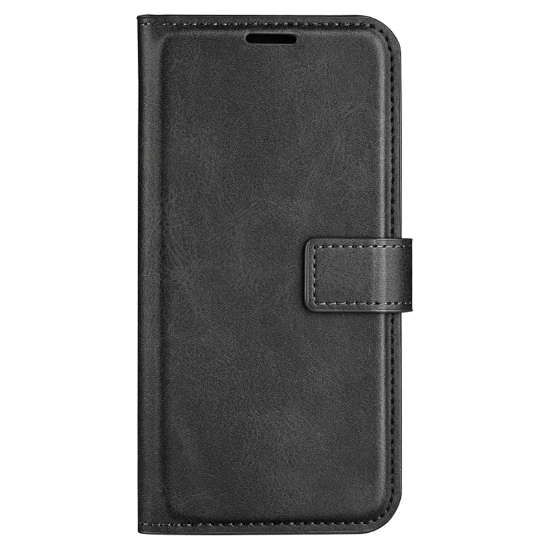 For Honor 90 Phone Shell Calf Texture Leather Cover Stand Wallet Square Magnetic Closure Case - Black