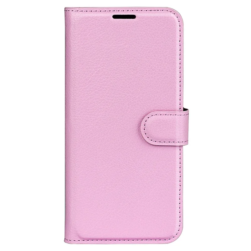 Litchi Texture Phone Case for Asus ROG Phone 7 5G , Wallet Phone Cover Stand PU Leather Shell - Pink