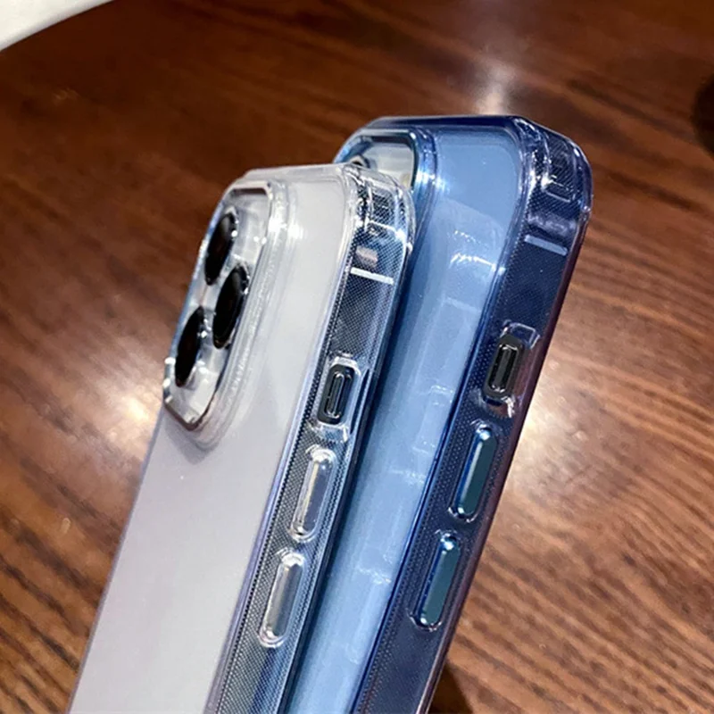 Aluminium Alloy Lens Frame Phone Case for iPhone 14 Pro Max Soft TPU+Hard PC Smartphone Shell Cover - Blue
