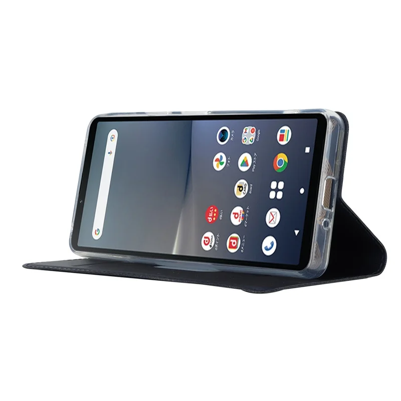 PU Leather Phone Case for Sony Xperia 10 V , Card Holder Stand Protective Phone Cover - Blue