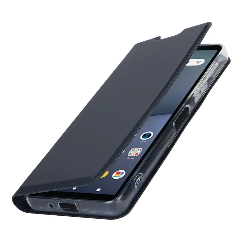 PU Leather Phone Case for Sony Xperia 10 V , Card Holder Stand Protective Phone Cover - Blue