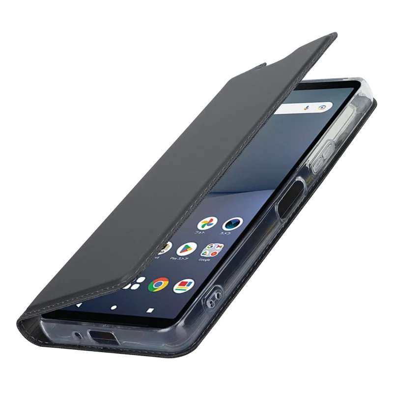 PU Leather Phone Case for Sony Xperia 10 V , Card Holder Stand Protective Phone Cover - Black