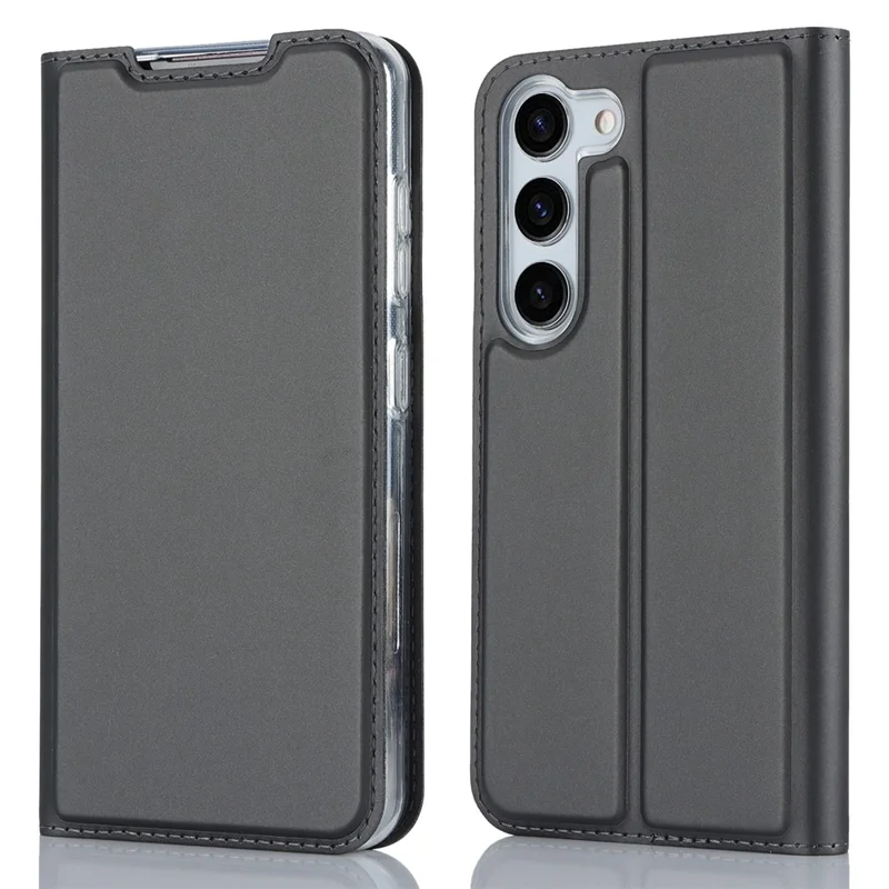 Stand Phone Cover for Samsung Galaxy S23 , PU Leather Card Holder Magnetic Folio Case - Black